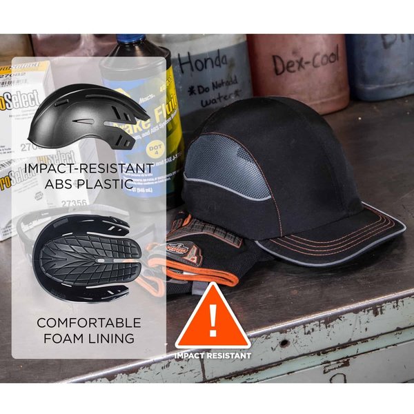 Bump Cap, Micro Brim, Black