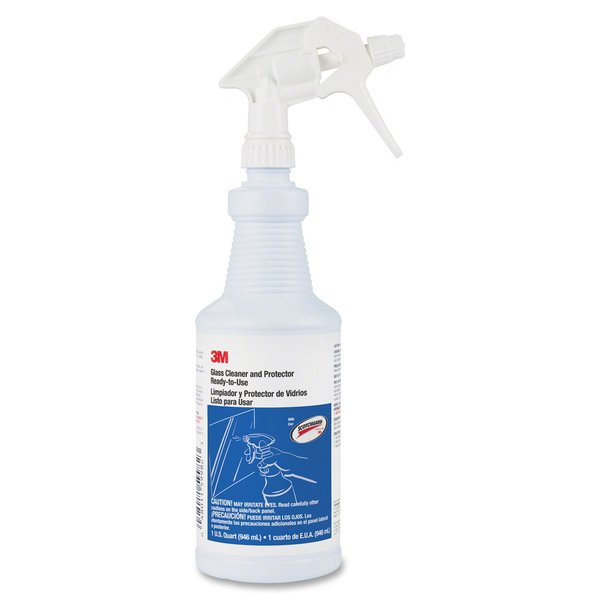 Liquid Glass Cleaner, 1 qt., Clear Blue, Unscented