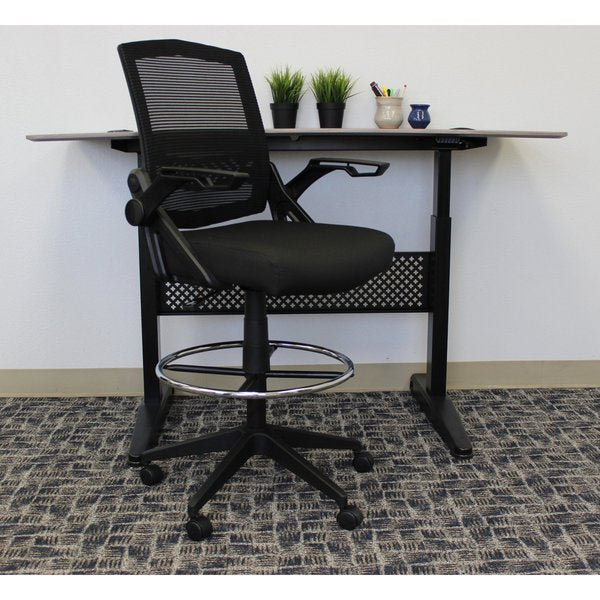 Mesh Drafting Stool w/ Flip Arms