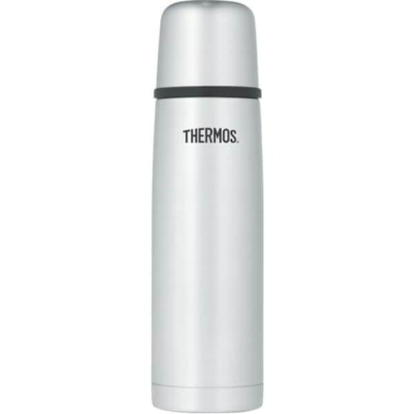 Compact Stainless Steel Bottle, 16 oz., Stainless Steel/Black