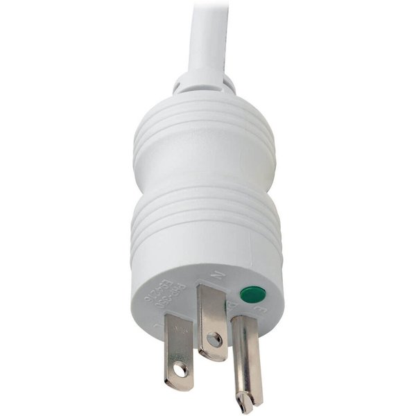 Outlet Strip, 15A, 6 Outlet, 1.5 ft., White