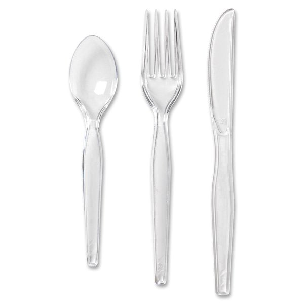 Disposable Cutlery Set, Unwrapped, PK10