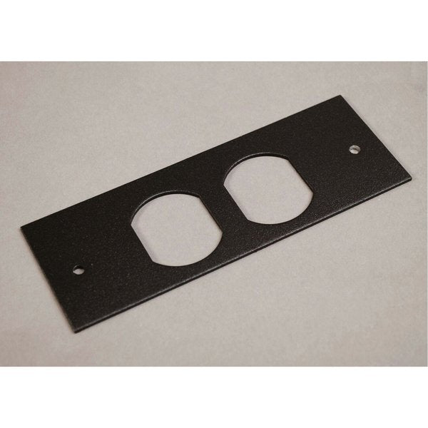 Duplex Faceplate Fitting, Gray, Steel