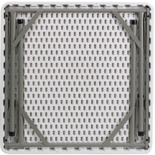 Square Wh 34Sq Plastic Fold Table, 34.25