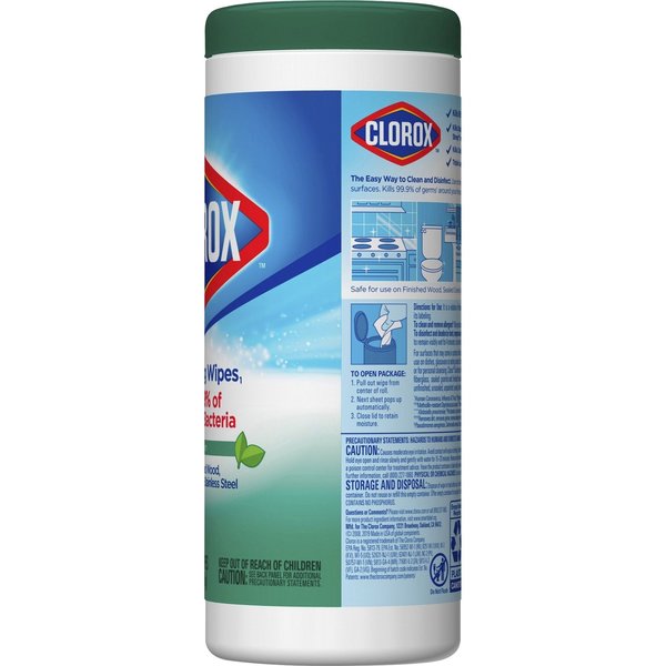 Disinfecting Wipes, White, Canister, Hard, Non Porous Surfaces, 12 PK, 35 Wipes, 7 in x 8 in, Fresh