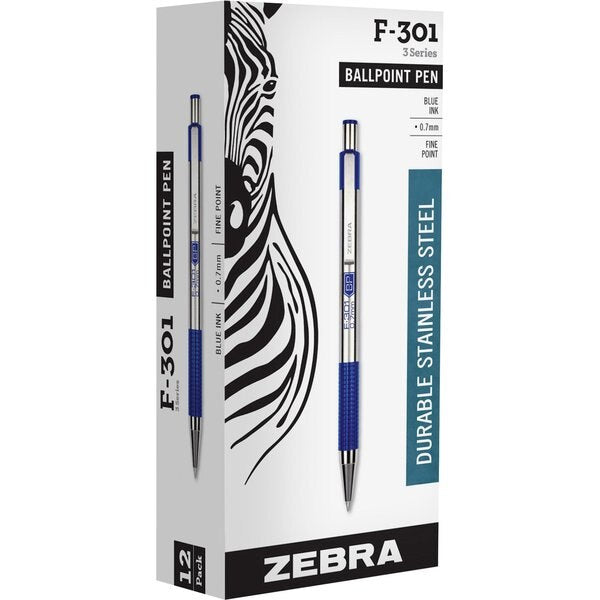Pen, Ballpnt, F-301, Rt, 0.7, Be, PK12
