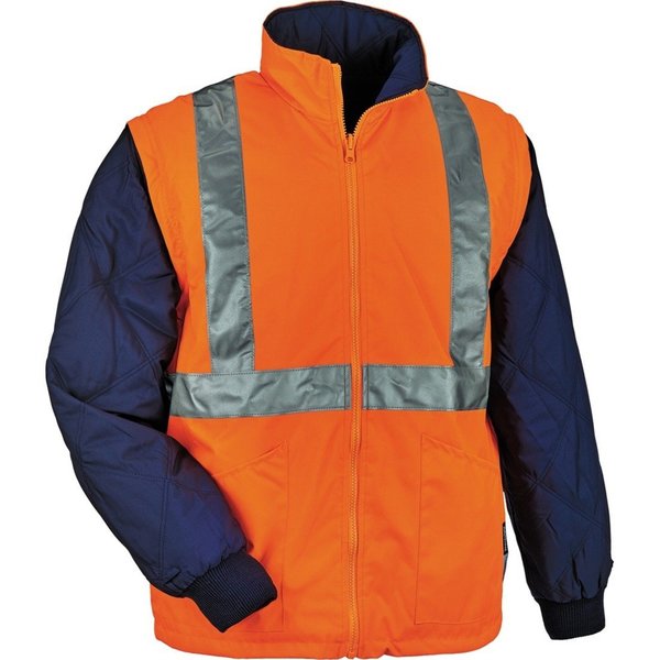 5XL Insulated Hooded Jacket, Orange