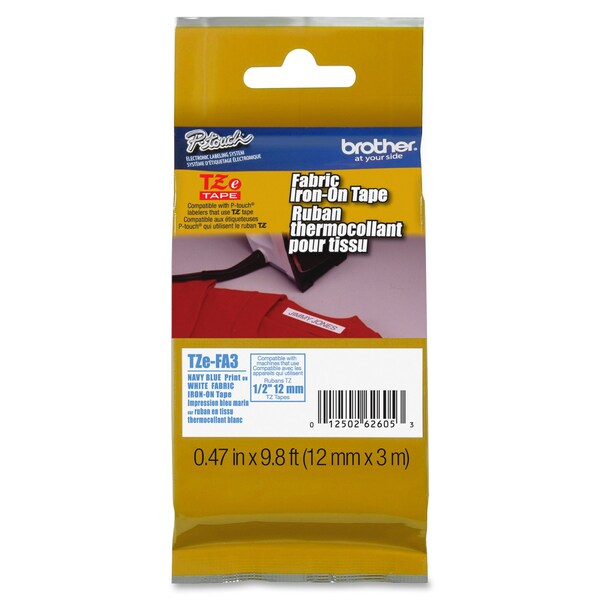 Iron-On Label, Blue/Wht, .47