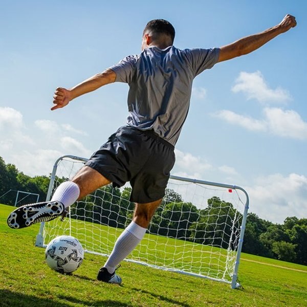 Easy Fold Soccer Goal, 6x3x3ft, Steel Frame