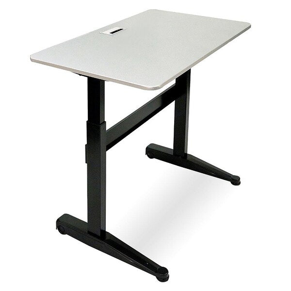 Rectangle ARCÃ¢âÂ¢ Table, Gray Walnut /Silver Leg - 30