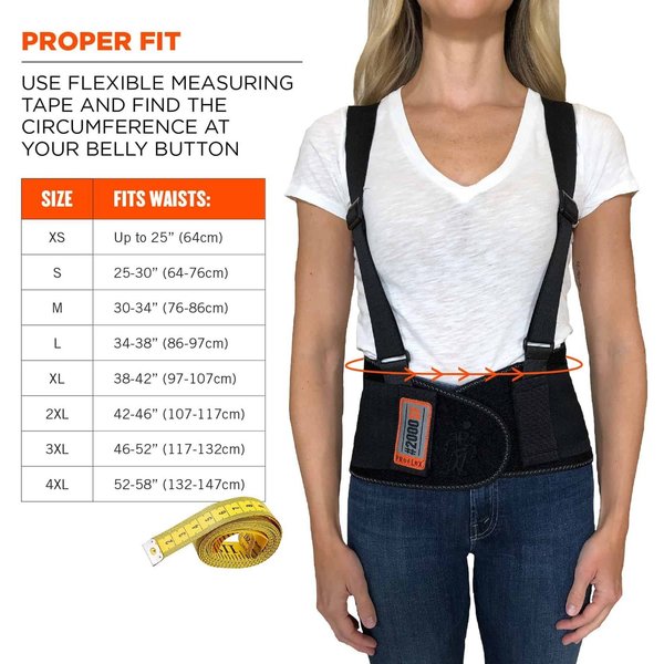 Back Support, Black, 4XL