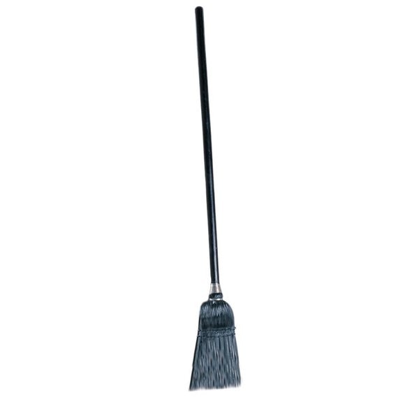 Lobby Broom, w/Wood Handle, Black