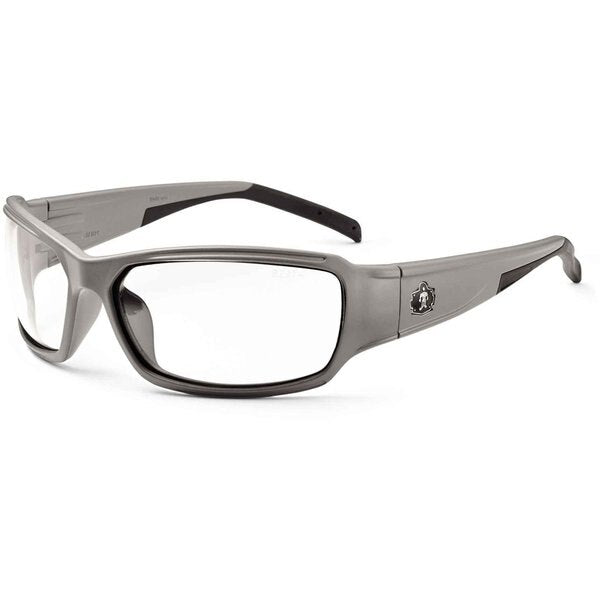 Safety Glasses, Traditional Clear PC Decenter Lens, Scratch-Resistant
