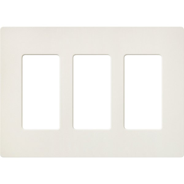 Designer Wall Plates, Number of Gangs: 3 Satin Finish, Biscuit
