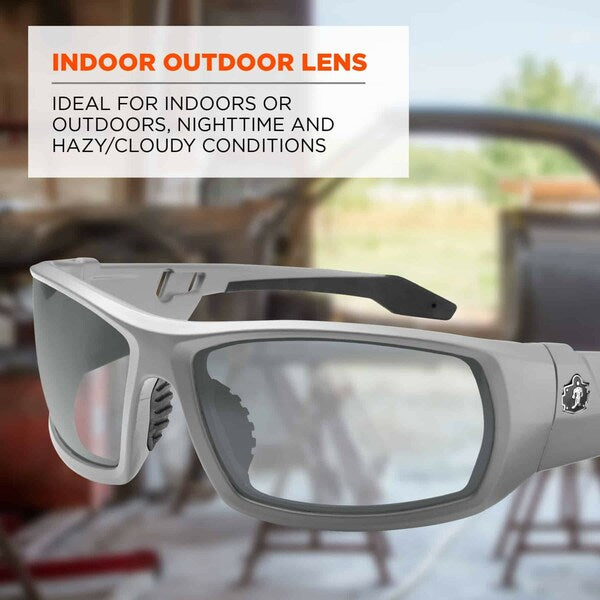 Safety Glasses, Traditional I/O PC Decenter Lens, Scratch-Resistant