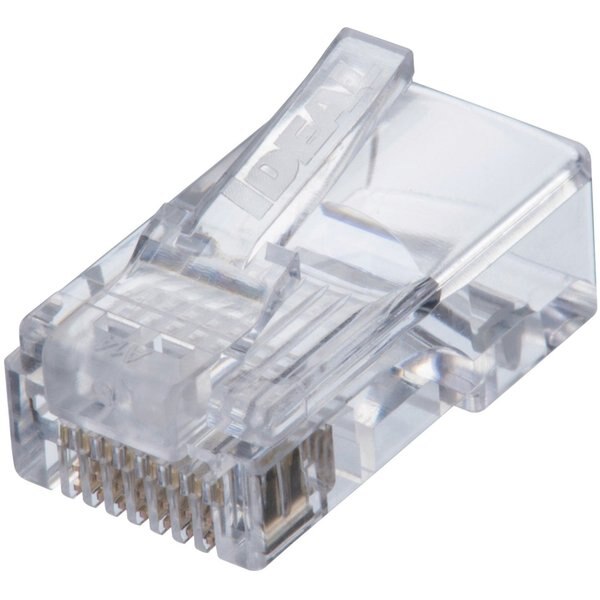 Modular Plug, Unshielded, CAT 5e, Clear, Pass-Through End Termination, 50 PK