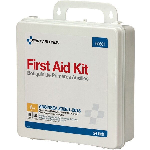 Unitized First Aid kit, Plastic, 50 Person