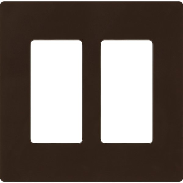 Designer Wall Plates, Number of Gangs: 2 Thermoset, Gloss Finish, Brown