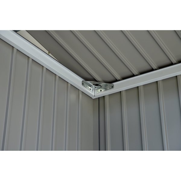 8' x 5'  Steel Storage Building with Windows, Anthracite