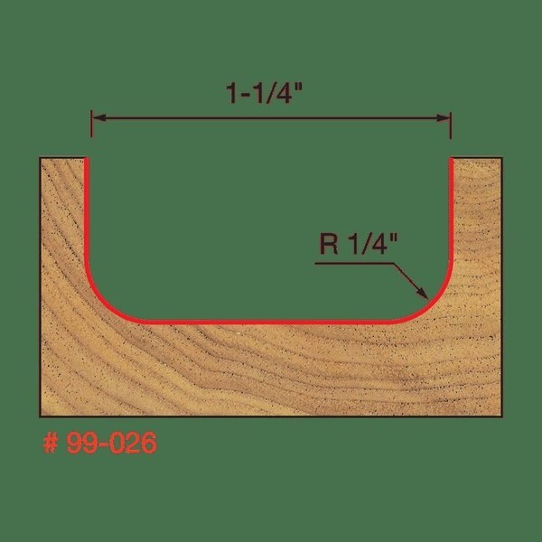 Radius Dish Carving Bit, 1/4