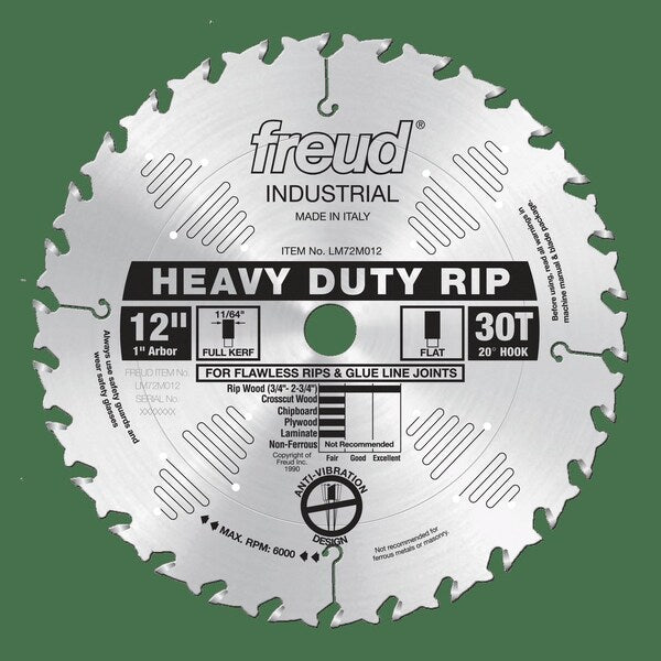 Heavy-Duty Rip Blade, 12