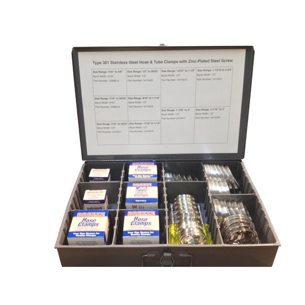 Hose Clamp Assortment, SAE 04-40, Znc Scrw