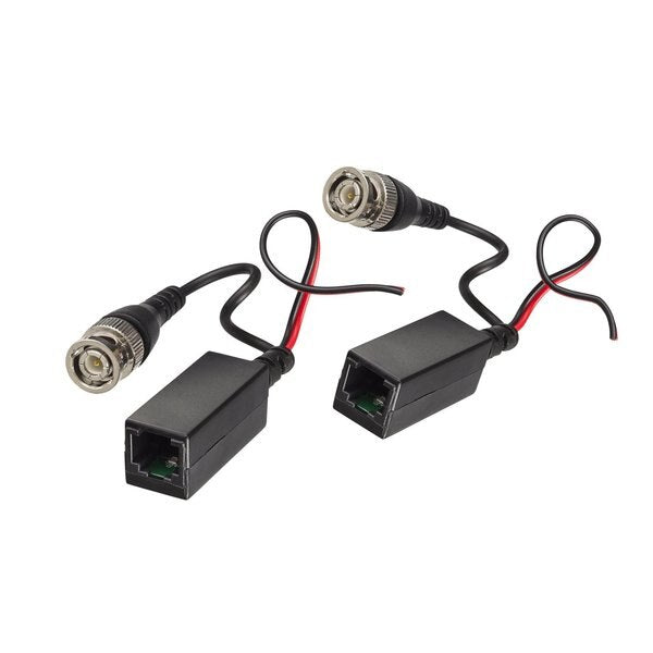 CCTV Balun, BNC Male w/Power Lead pig, PR