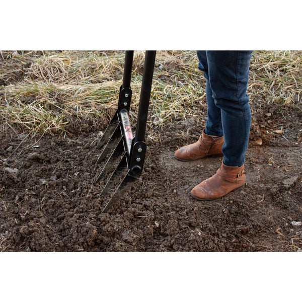 Broadfork, 10 ga. Steel, Fiberglass handle, 56 x 20 x 5.25 in.