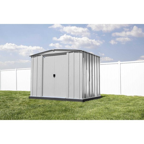 8x6 Classic Steel Storage Shed, Flute Grey