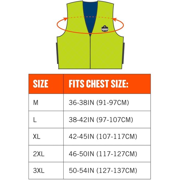 XL Cooling Vest, Hi-Vis Lime