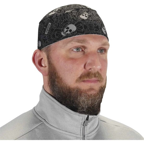 Skull Cap, Black/White, Skulls