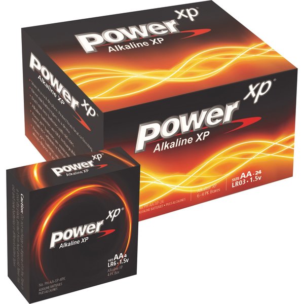 Power XP AA Alkaline Battery, 4 PK