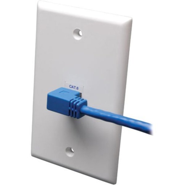 Cat6 Cable, Right Angle, RJ45, Blue, 10ft