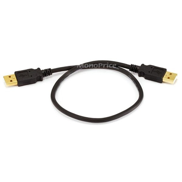 USB 2.0 Cable, 1-1/2 ft.L, Black