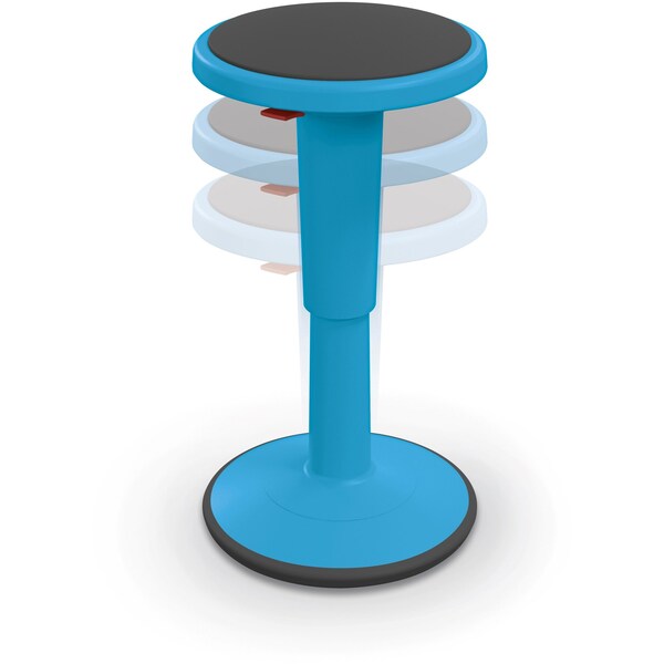Grow Stool, Height Adjustable, Tall, Blue
