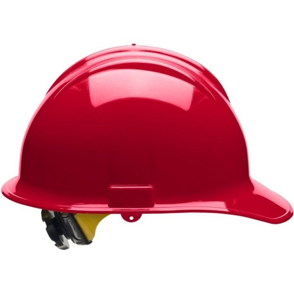 Front Brim Hard Hat, Type 1, Class E, Ratchet (6-Point), Red