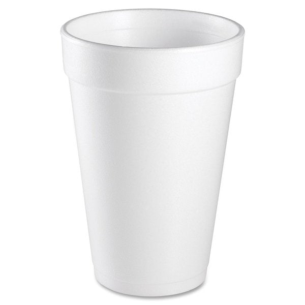 Disposable Cold/Hot Cup 16 oz. White, Foam, Pk1000