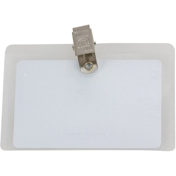 ID Badge Holder Kit, Color Clear, PK50