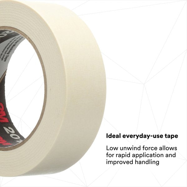 Masking Tape, Tan, 1-13/32 in x 60yd, PK24