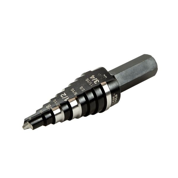 Step Drill Bit Double Fluted #3, 1/4 to 3/4-Inch