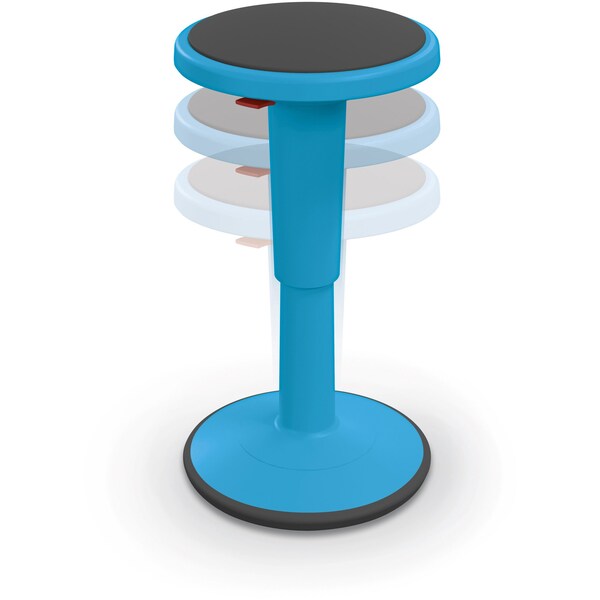 Grow Stool, Height Adjustable, Tall, Blue