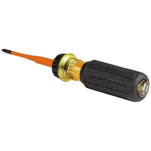 Flip-Blade Insulated Screwdriver, 2-in1, Ph Bit #1, Sl Bit 3/16-Inch