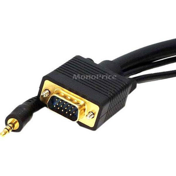 CPU Cord, SVGA/3.5mm Stereo M to M, 50ft