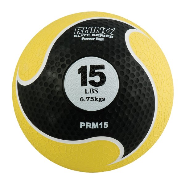 Rhino Elite Medicine Ball, 15lb, Yellow