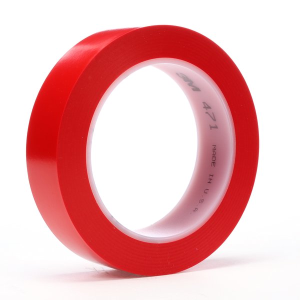 Vinyl Tape, 471, Red, 1-1/2In X 36Yd