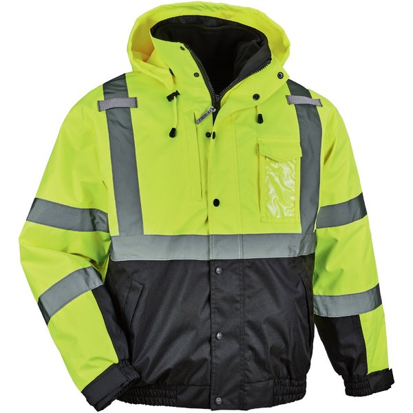 Hi Vis Bomber Jacket, 3-in-1, Lime, 4XL
