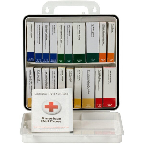 Unitized First Aid kit, Plastic, 50 Person