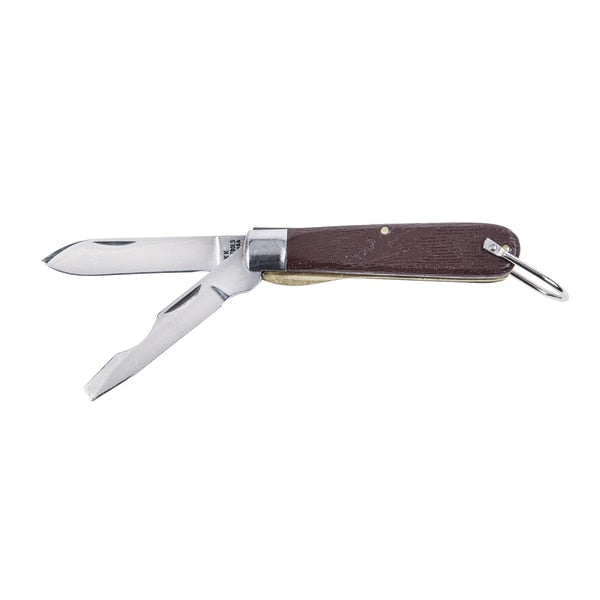 Pocket Knife, Spear, Plastic with Faux Wood Grain, 6-5/8