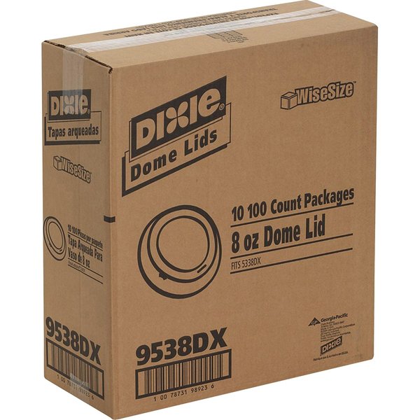 Lid for 8 oz. Hot Cup, Dome, Sip Through, White, Pk1000