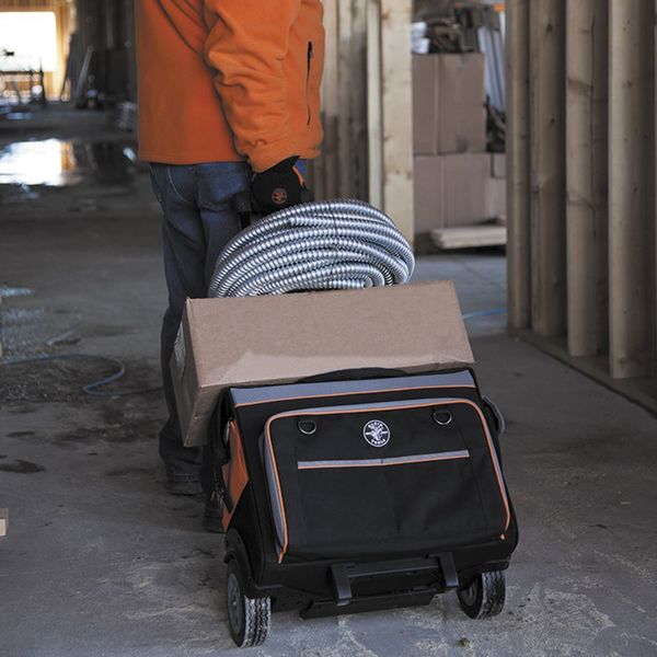 Tool Bag, Tradesman Proâ¢ Rolling Tool Bag, 24 Pockets, 19-Inch